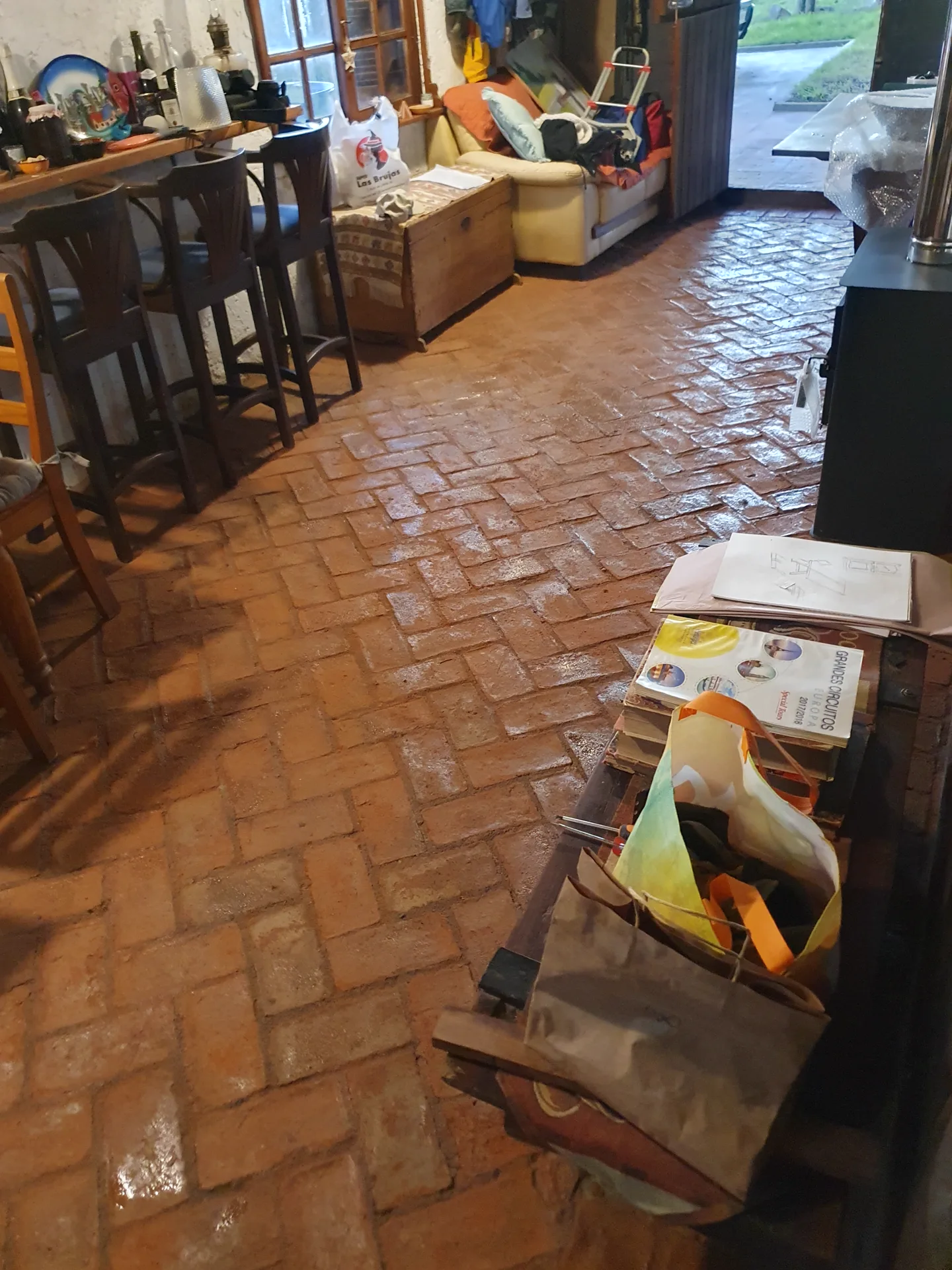 Piso de ladrillo — Casa Rural estilo rústico